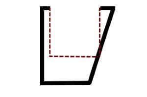 garage con pianta trapezoidale